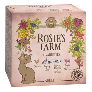 4x100g Rosie's Farm Adult nedves macskatáp csomagban 4 változattal 15% kedvezménnyel