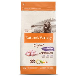2kg Nature's Variety Original No Grain Medium Adult pulyka száraz kutyatáp