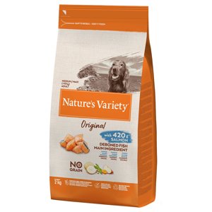 2x2kg Nature's Variety Original No Grain Medium Adult lazac száraz kutyatáp