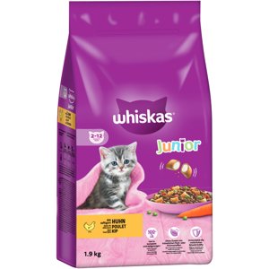 1,9kg Whiskas Junior csirke száraz macskatáp 20% kedvezménnyel!