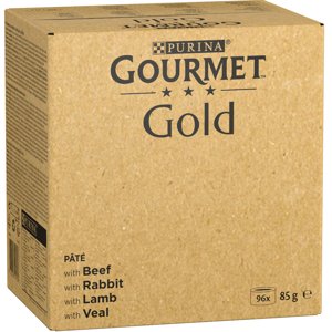 192x85g  Gourmet Gold nedves macskatáp 10% kedvezménnyel- Finom pástétom: marha, nyúl, bárány, borjúhús