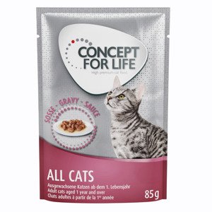 12x85g Concept for Life All Cats szószban nedves macskatáp 20% kedvezménnyel