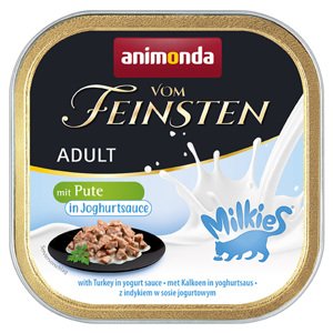 36x100g Animonda Vom Feinsten Adult Milkies Pulyka joghurtos szószban nedves macskatáp