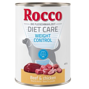 6x400g Rocco Diet Care Weight Control marha & csirke nedves kutyatáp rendkívüli árengedménnyel
