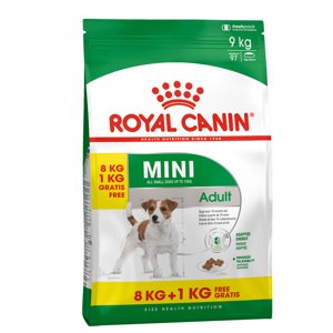 9kg Royal Canin Mini Adult száraz kutyatáp 8+1kg ingyen