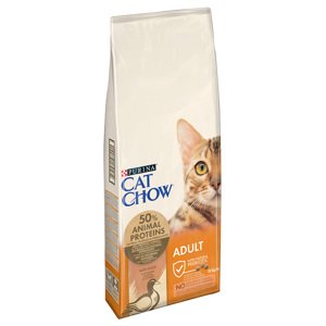 15kg PURINA Cat Chow Adult kacsa száraz macskatáp 13+2kg ingyen akcióban