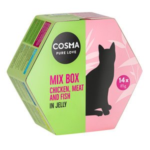 14x85g Cosma Gourmet nedves macskatáp Mix Box rendkívüli árengedménnyel
