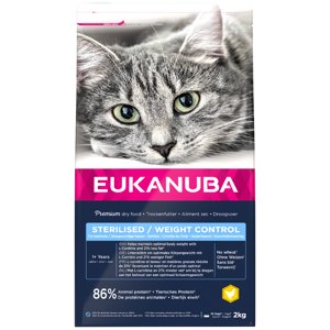 2x2kg 3 + 1 ingyen! Eukanuba száraz macskatáp- Sterilised / Weight Control Adult