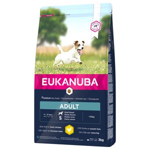3kg Eukanuba Adult Small Breed csirke száraz kutyatáp 10% árengedménnyel