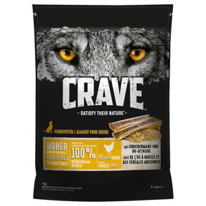 1kg Crave Adult Csirke, csontvelő & ősgabona száraz kutyatáp 15% kedvezménnyel