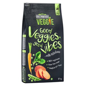 12 kg Greenwoods Veggie (édes-)burgonya, borsó, sárgarépa & spenót száraz kutyatáp 10% árengedménnyel