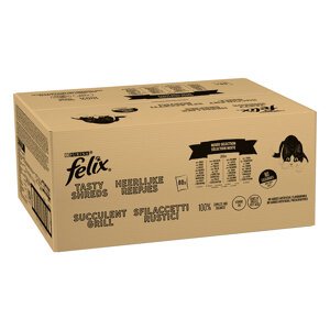 80x80g Felix "Tasty Shreds" tasakos nedves macskatáp vegyes válogatás