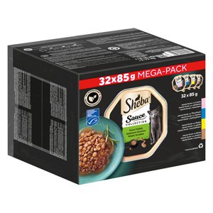 64x85g Sheba Sauce Lover variációk tálcás nedves macskatáp