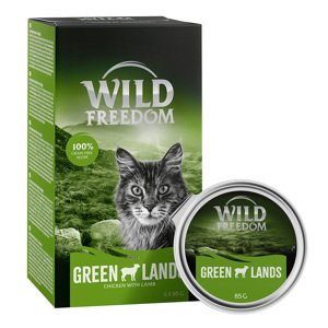 6x85g Wild Freedom Adult Green Lands - bárány & csirke tálcás nedves macskatáp rendkívüli árengedménnyel