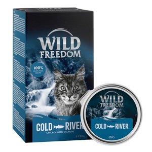 6x85g Wild Freedom Adult Cold River - tőkehal & csirke tálcás nedves macskatáp rendkívüli árengedménnyel