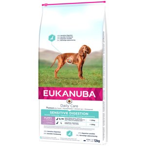 12kg Eukanuba Puppy Sensitive Digestion csirke és pulyka száraz kutyatáp 10% árengedménnyel