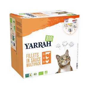 8x85g Yarrah Bio Filék szószban nedves macskatáp 20% kedvezménnyel