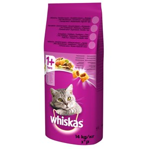 14kg Whiskas 1+ marha száraz macskatáp 20% árengedménnyel