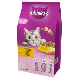 14kg Whiskas 1+ csirke száraz macskatáp 20% árengedménnyel