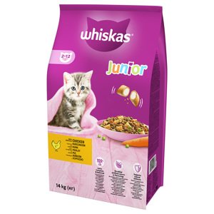 14kg Whiskas Junior csirke száraz macskatáp 20% árengedménnyel