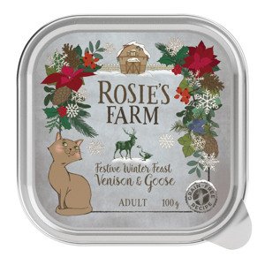 4x100g Rosie's Farm Adult téli kiadás: vad & liba nedves macskatáp