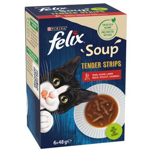 30x48g Felix Soup Filet Farm selection táplálékkiegészítő eledel macskáknak 24+6 ingyen