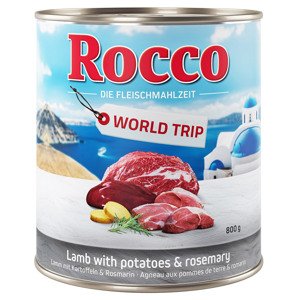 24x800g Rocco világkörüli út Görögország bárány, burgonya & rozmaring nedves kutyatáp 20+4 ingyen akcióban