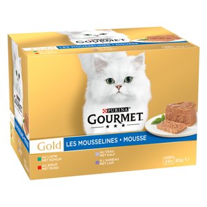 24x85g Gourmet Gold Paté hús mix nedves macskatáp 20% kedvezménnyel