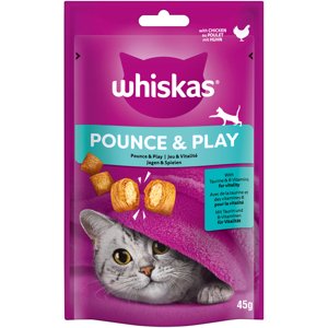 2+1 ingyen! 3 csomag Whiskas macskasnack - Pounce & Play (3 x 45 g)