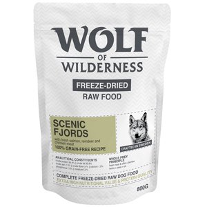800g Wolf of Wilderness ,,Scenic Fjords" - Rénszarvas, lazac & csirke száraz kutya eledel