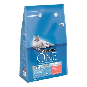 4x3kg Purina ONE Sterilized lazac száraz macskatáp 25% kedvezménnyel