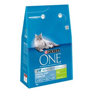4x3kg Purina ONE Sterilized pulyka száraz macskatáp 25% kedvezménnyel