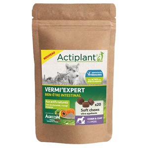 Actiplant Vermi'Expert lágy rágókák macskáknak - 2 x 40 g