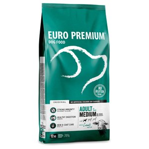 Euro Premium kutyatáp 2 x 12 kg - Közepes felnőtt bárányhús, rizs (2 x 12 kg)