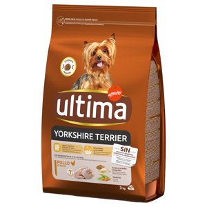 3kg Ultima Yorkshire Terrier Adult csirke száraz kutyatáp