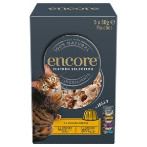 20x50g Encore tasakos nedves macskatáp mix: Csirke válogatás