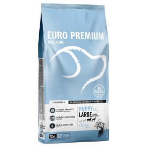 Euro Premium Large Puppy csirke, rizs kölyökkutyáknak - 12 kg