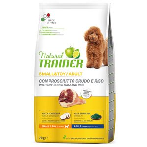 2x7kg Natural Trainer Small & Toy Adult sonka & rizs száraz kutyatáp