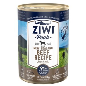 6x 390g Ziwi Peak marhahússal nedves kutyatáp