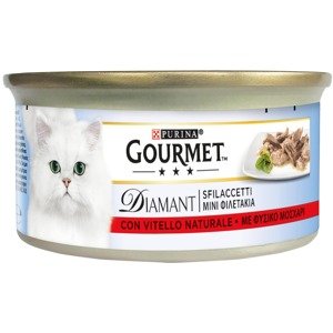 48x85g Natural Borjú Gourmet Diamant nedves macskáknak