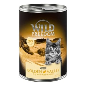 12x400g Wild Freedom Kitten Golden Valley - nyúl & csirke nedves macskatáp