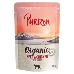 6x85g Purizon Organic Marha, csirke & sárgarépa nedves macskatáp