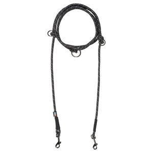 Rukka® állítható kötélpóráz kutyáknak, fekete, L: 300 cm hosszú, Ø 11 mm
