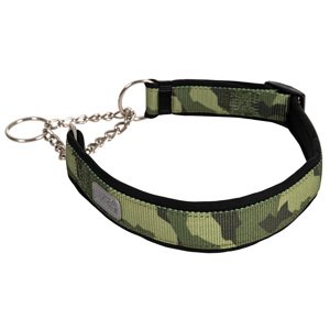 Rukka® Moon Eco húzásgátló nyakörv kutyáknak, zöld mintával, M: 35 - 55 cm nyakkerület, Sz 25 mm