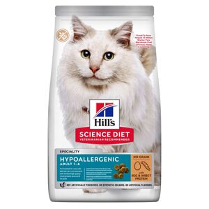 2x 1,5kg Hill's Science Plan Adult Hypoallergenic No Grain tojás és rovarfehérje száraz macskatáp