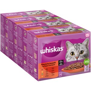 96x85g Whiskas 7+ klasszikus válogatás szószban nedves macskatáp 86+10 ingyen