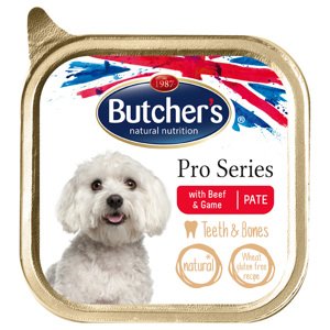 24x150g Butcher's ProSeries fogakért & csontokért Marha & vad nedves kutyatáp