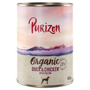 6x400g Purizon Organic Kacsa, csirke & cukkini nedves kutyatáp 5+1 ingyen akcióban