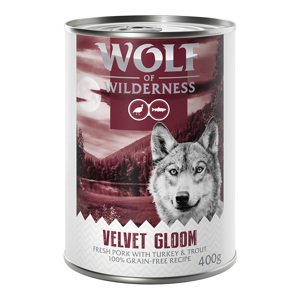 12x400 g Wolf of Wilderness "RED Meat" nedves kutyatáp - Velvet Gloom