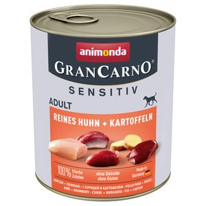 6x800g Animonda GranCarno Adult Sensitive Csirke & burgonya nedves kutyatáp